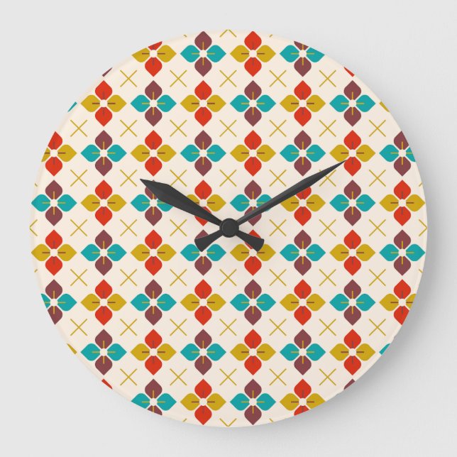 Mitte Jahrhundert Große Wanduhr (Vorderseite)