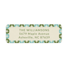 Mitte Jahrhundert Mod Blue Sage Green Rücksendeadr