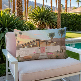 Mitte Jahrhundert Modernes Palm Springs Flamingo H Lendenkissen