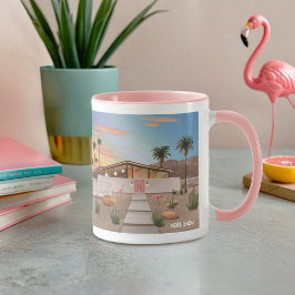 Mitte Jahrhundert Modernes Palm Springs Flamingo H Tasse