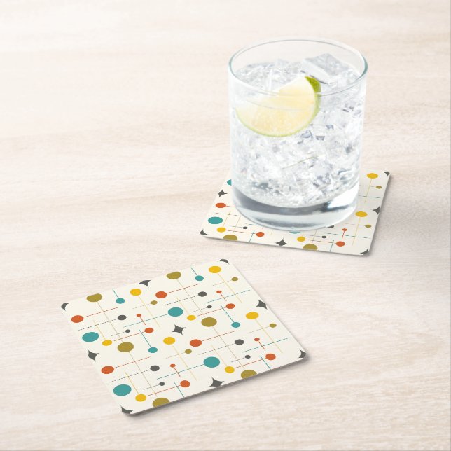 Mitte Jahrhundert Rechteckiger Pappuntersetzer (Vor Ort)