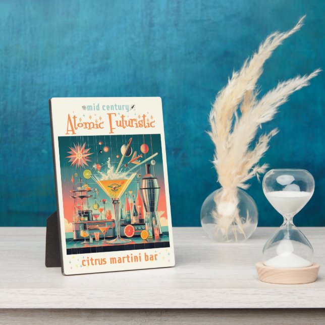 Mitte Jahrhunderts Atomusiontic Citrus Martini Bar Fotoplatte (Seite)