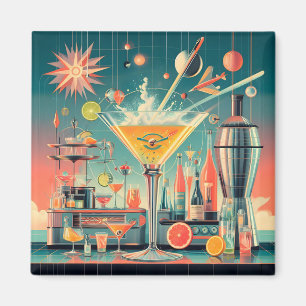 Mitte Jahrhunderts Atomusiontic Citrus Martini Bar Magnet