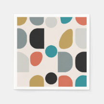 Mitte Jahrhunderts Geo Paper Napkins