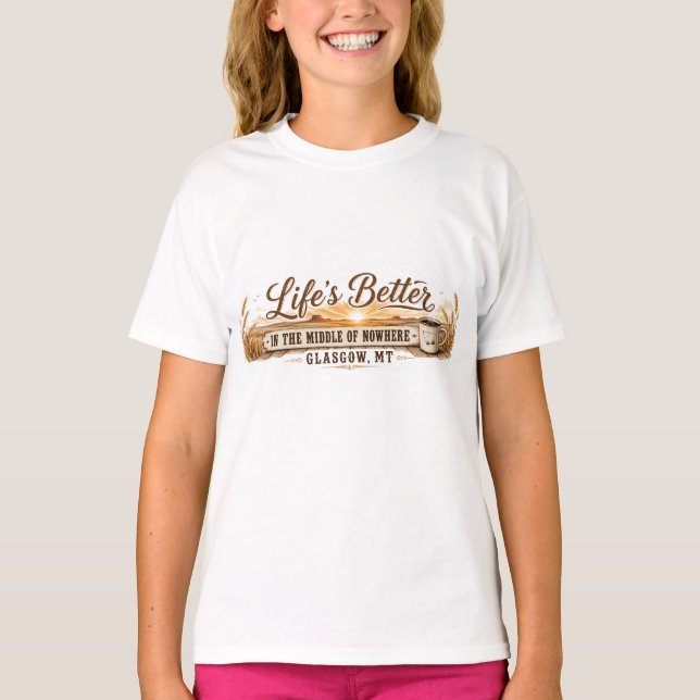 Mitte von Nirgendwo Glasgow Montana T-Shirt (Vorderseite)
