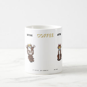 Mitte, vor und nach, Kaffee! Tasse