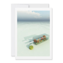 Mitteilung in einer Flascheneinladung