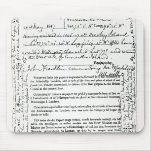 Mitteilung Johns Franklins Mousepad