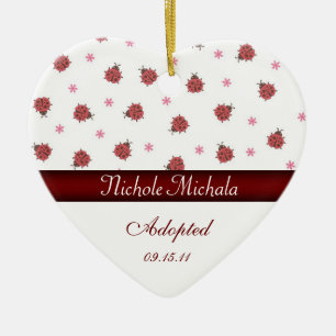 Mitteilung Keepsa Damen-Bug Heart Shaped Adoption Keramikornament