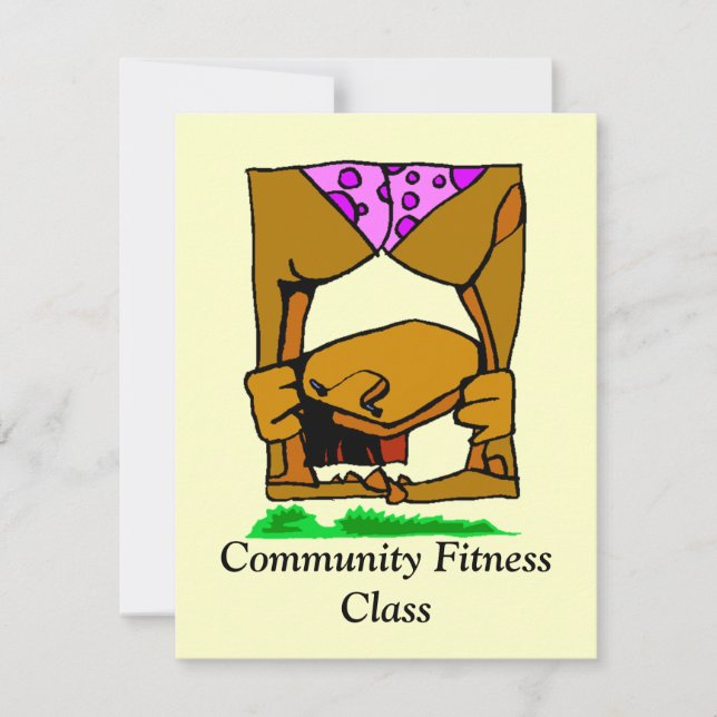 MITTEILUNG KÜNDIGEN FITNESS-AEROBE KLASSEN AN EINLADUNG (Vorderseite)