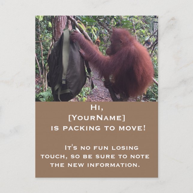 Mitteilung zum Thema Fun Moving Ankündigungspostkarte (Vorderseite)