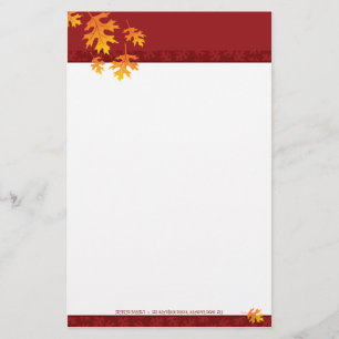 MITTEILUNG ZUR SAISON: mache Blätter 1 Briefpapier