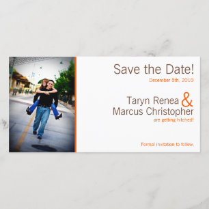 Mitteilungs-Brown-orange Zickzack der Save The Date