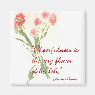 Mitteilungs-Magnet mit japanischem Sprichwort Magnet