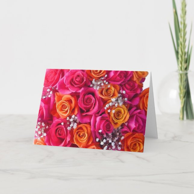 Mitteilungskarten aus Orange und Rosa (Vorderseite)