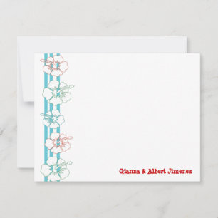 Mitteilungskarten der Blume des Hibiskus  Dankesch