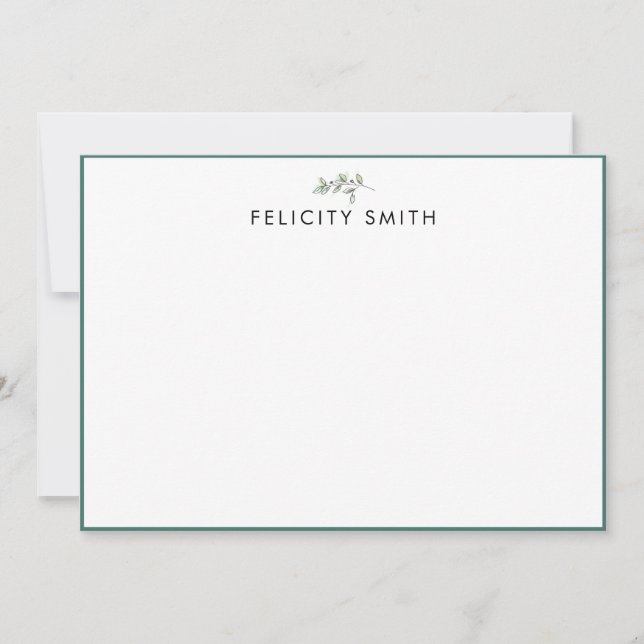 Mitteilungskarten Elegante Wohnung Moderne botanis (Vorderseite)