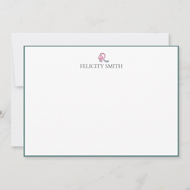 Mitteilungskarten Elegantes Flat Modern Makeup Gir (Vorderseite)