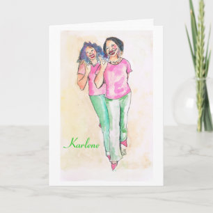 Mitteilungskarten für personalisierte Studentinnen