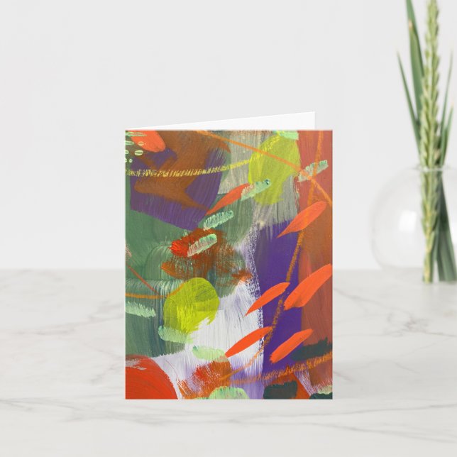 Mitteilungskarten im Herbst fallen beim Design ab (Vorderseite)