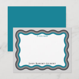 Mitteilungskarten Personal Stationery Aqua für Män