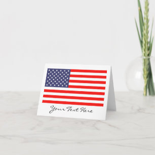 Mitteilungskarten unter amerikanischer Flagge