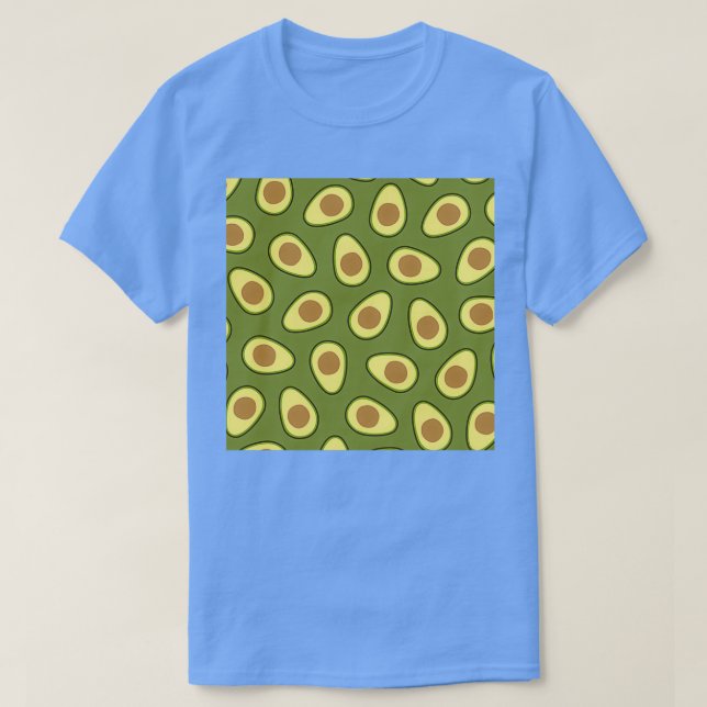 Mittel-Avocado-Muster 1 T-Shirt (Design vorne)