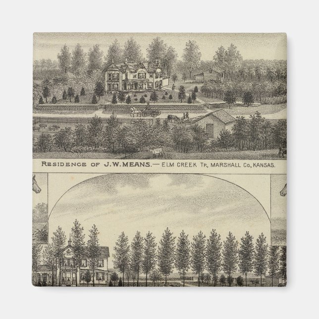 Mittel, Forellen und Sabins in Kansas Magnet (Vorne)