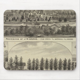 Mittel, Forellen und Sabins in Kansas Mousepad