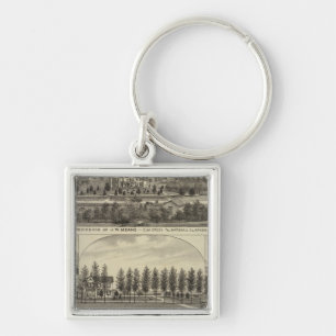 Mittel, Forellen und Sabins in Kansas Schlüsselanhänger