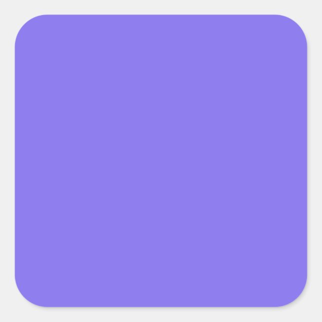 Mittel-Slate Blue Classic monochromatisch Quadratischer Aufkleber (Vorderseite)