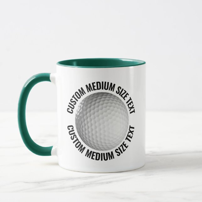 Mittel Text JÄGERGRÜN Kombination 11oz Individuell Tasse (Links)