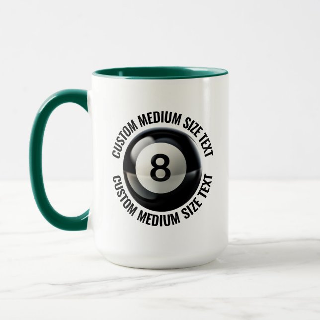 Mittel Text JÄGERGRÜN Kombination 15oz Benutzerdef Tasse (Links)