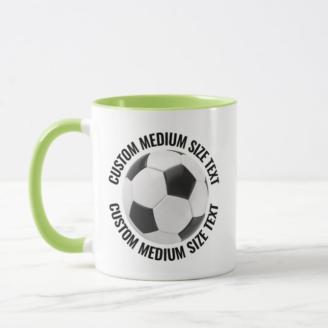 Mittel Text LIME GRÜN Combo 11oz Benutzerdefiniert Tasse (Links)