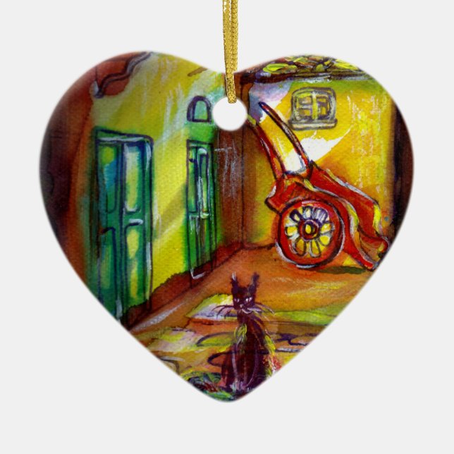 MITTELALLEIN MIT NACHT IN FLORENZ MIT SCHWARZER KA KERAMIKORNAMENT (Vorne)