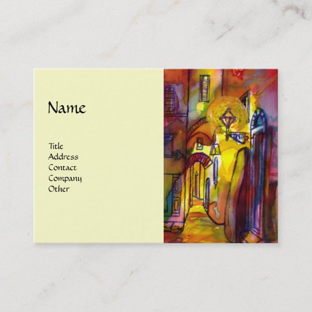 MITTELALLEIN NACH NACHT IN FLORENZ VISITENKARTE (Vorderseite)