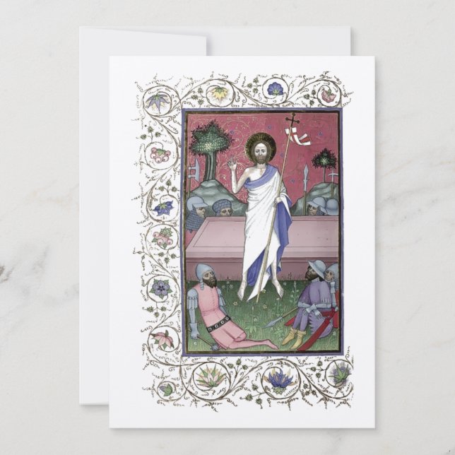 Mittelalter 1439 Auferstehung Christi Ostern Feiertagskarte (Vorderseite)