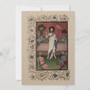 Mittelalter 1439 Auferstehung Christi Ostern Feiertagskarte