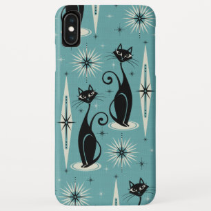 Mittelalter bedeutet Retro-Atomkatzen auf blau Case-Mate iPhone Hülle