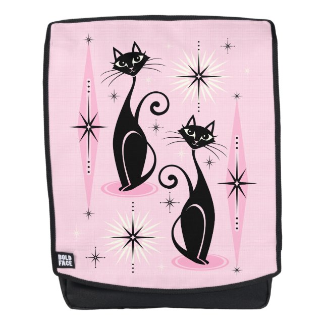 Mittelalter bedeutet Retro-Atomkatzen Rucksack (Vorderseite)