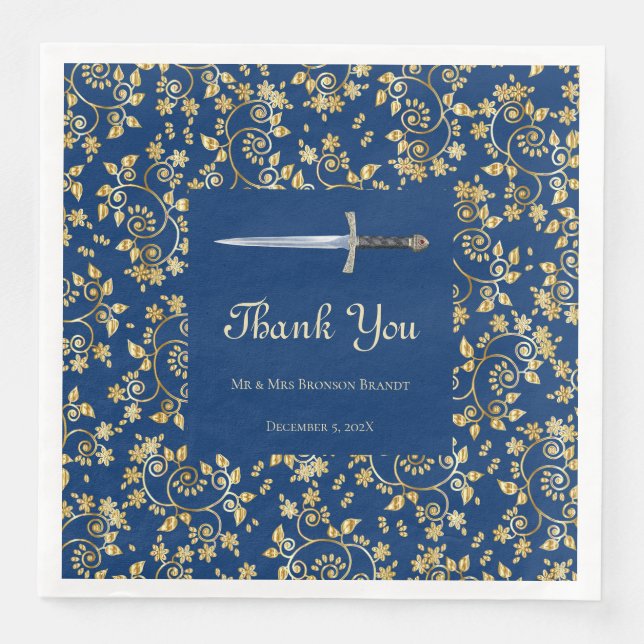 Mittelalter Gold Serviette (Vorderseite)