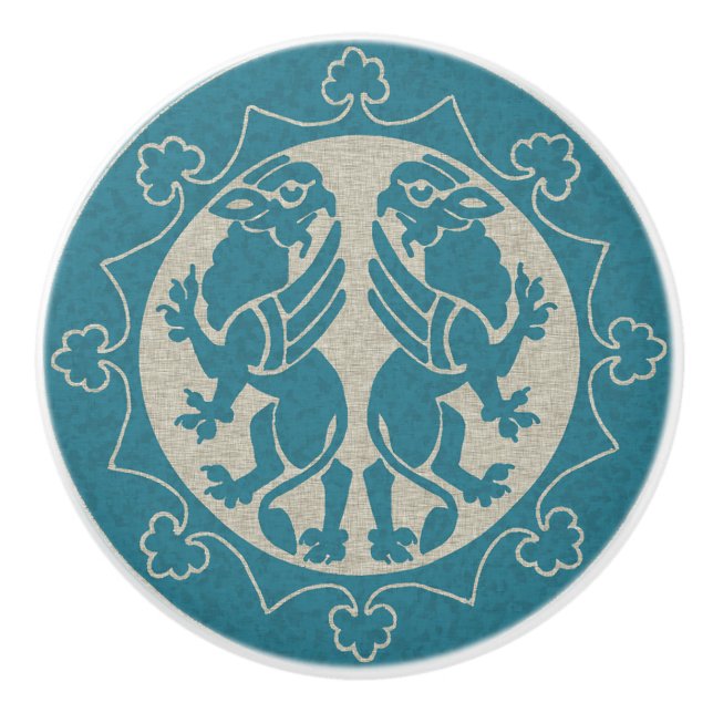 Mittelalter Griffins Keramikknauf (Vorderseite)