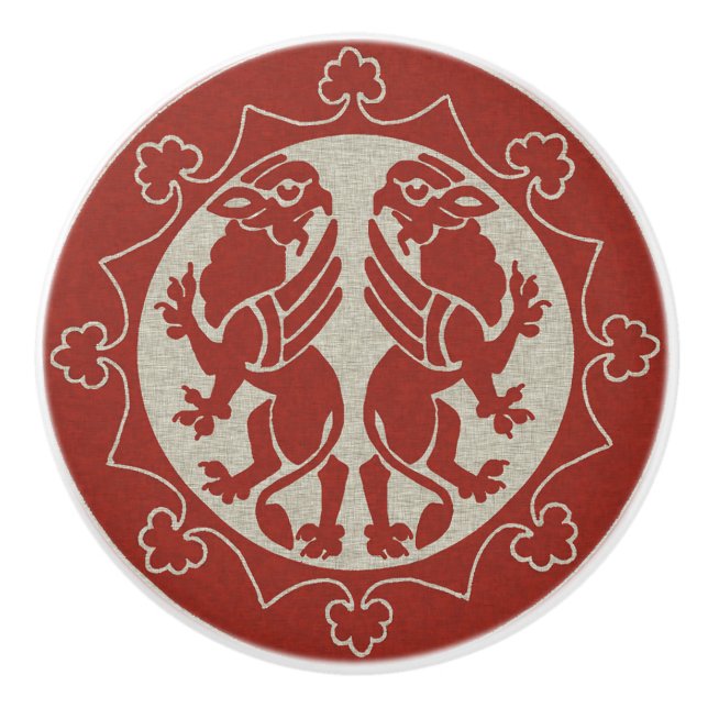 Mittelalter Griffins Keramikknauf (Vorderseite)