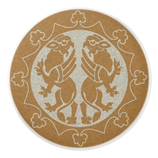 Mittelalter Griffins Keramikknauf (Vorderseite)