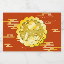 Mittelalter Herbstfestival Goldener Mondbummel Alkoholflaschenetikett