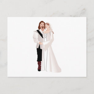 Mittelalter Herr und Lady Postkarte