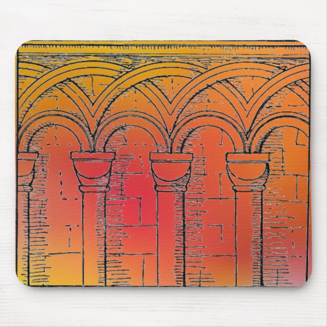 Mittelalter-Mauspad mit Architektur Mousepad (Vorne)