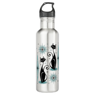Mittelalter Meow Retro Atomkatzen ©studioxtin Edelstahlflasche