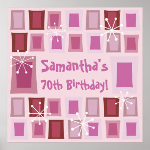 Mittelalter Moderne 70. Geburtstagspink Poster