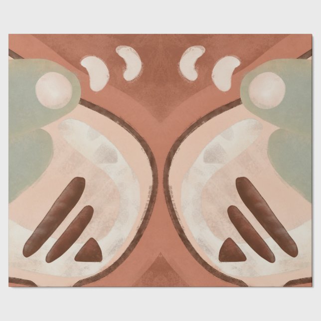 Mittelalter Moderne Abstrakte Bio Kunst Geschenkpapier (Saum)